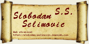 Slobodan Selimović vizit kartica